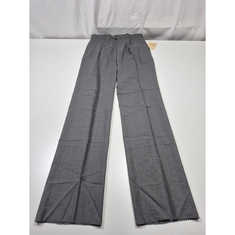 John Michael Dress Pants Mens 33x37 Gray Wool Pleated Classic Fit NWT Office
